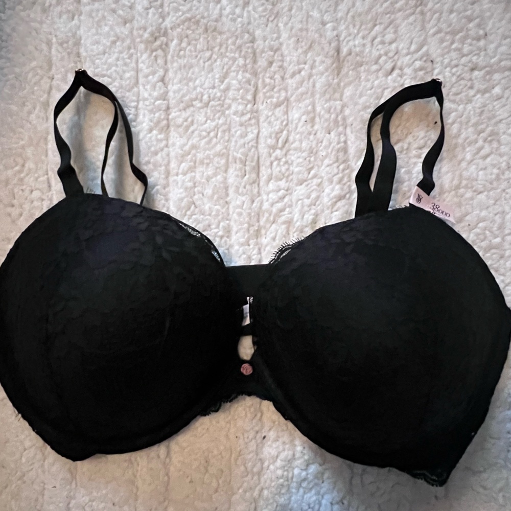 VS Dream Angels Push-Up Demi- Black Lace - 38DDD